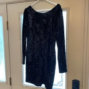 Black Sequin Dress